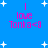 Blue background with white stars and pink text reading 'I love Tonka<3' in four identical quadrants.