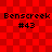 Red checkered background with repeated black text "Benscreek #43" in four quadrants, no visible animation changes across observations.