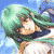 Pixelated image of a tree with green foliage, brown trunk, and blue sky background, rendered in low-resolution style.