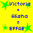 Yellow background with blue text and green star icons arranged in a pattern showing two identical of 'Victoria + Alisha = BFFAE' calculations