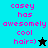 Pixelated text reads 'casey has awesomely cool hair=)' with a star symbol, displayed across four color backgrounds.