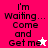Pixelated text on pink and white backgrounds with a star symbol, showing animation changes between frames.