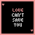 Pixel art of nine 'LOVE CAN'T SAVE YOU' text icons with colored borders and small heart symbols on black backgrounds