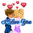 Pixelated cartoon couple embracing under floating red hearts, with text on a pink background.