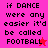 Pixelated text on pink and red backgrounds with a small star symbol next to 'FOOTBALL' in two variations.