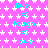 A static image with a pink background covered in white stars, displaying repeated cyan text phrases 'live =]', 'laugh =]', and 'love'