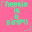 A static image with a bright pink background displays repeated text 'heesie is a girl?!' in green pixelated font, surrounded by small star and dot decorations.