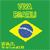 Static pixelated icon featuring green background with yellow and blue Brazilian flag elements, including a central diamond shape with blue sphere and white stripe.