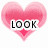 Four pixelated heart-shaped display text and a bunny figure with varying backgrounds