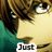 Two anime-style character faces with text overlays; one face has brown hair and green clothing, the other black hair.