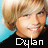 A 48x48 pixel animated contact sheet showing two side-by-side frames of a young person with blonde hair, each labeled with partial names and distinct backgrounds.