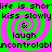Pixelated text and spiral patterns in bright green and pink with repeated phrases on a