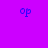 Four blue 'op' text icons on a purple background with two fading to darker shades.