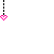 Animated contact sheet of 7 frames showing pink, purple, red, and brown heart-shaped icons hanging from dashed black lines against a white background with gray transparency area at bottom right.