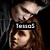 Six distinct display characters with overlaid text labels, including 'twins', 'b', 'loving', 'twilight', and 'now!!' on a central circular emblem