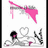 Pixelated image with pink and gray elements, including a heart shape, text fragments, and abstract forms on black background.