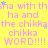 Yellow background with repeated pink text and small blue stars, no visible animation changes.