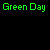 A contact sheet of 11 animated frames showing a pixelated image with repeated "Green Day" text in multiple colors and three distinct facial expressions of the same person, labeled "Billie Joe" and "Mike" on some frames.