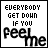 16 showing a pixelated animation where 'EVERYBODY GET DOWN IF YOU FEEL ME' text changes color and style across frames
