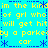 Pixelated yellow text on cyan background with blue dashed lines and asterisks, repeating phrases about a girl getting hit by a parked car.