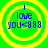 Green background with yellow concentric circles and blue text reading "i love you<888" in four identical quadrants.