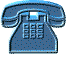 blue rotary telephone icons in various 3D poses and angles on a gray background
