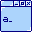 light blue squares with dark blue borders displays evolving text and star symbols, transitioning from partial words to full terms while adding white stars