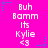A static image with a bright pink background displays repeated text and star motifs in white, blue, and purple.