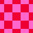 A static image of a pixelated pattern with alternating red and pink squares arranged in diagonal