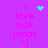 Purple background with pink text "I love nick jonas =]" and cyan pixel art symbols changing across frames.