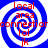 Four identical blue-and-white spiral patterns with red text overlays arranged in a , each displaying 'local', 'area', 'connection', 'lol', and 'jk' in sequence
