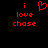 Red pixelated text and a heart symbol on black background, with one version showing the heart as hollow outline.