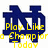Blue 'ND' logo with yellow text overlays reading 'Play Like a Champion Today', 'Go Notre Dame', and 'FIGHTIN IRISH' across three views.