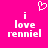 Pixelated white text on bright pink background with heart symbol above, showing two states of text clarity.
