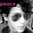 A black-and-white photo of a person with curly hair appears in four , each displaying different pink text overlays