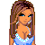 Pixelated character with long brown hair and blue eyes wears light blue top and white necklace, standing beside light blue heart with red text 'I Love Jared' and red lips symbol.