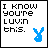 Two side-by-side pixel art display identical text and a blue bunny icon, with the middle word 'LUVIN' changing from black to blue in the right