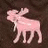 Pixelated pink moose on brown background with text reading YES I Do Look good when I wear Abercrombie & Fitch in light purple pixel font.