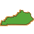 Pixelated green shape with brown and tan border on gray background, resembling a simplified map outline.