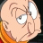 A pixelated anime-style character face with a black background featuring text elements, displayed as part of an animated contact sheet.