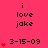 Pixelated pink background with repeated text and heart symbols in black and red, showing animation changes across frames.