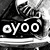Black-and-white pixelated icon with 'oyoo' text, showing animation where the first character changes from lowercase 'o' to uppercase 'Y'.