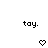 Two identical pixelated text strings 'toy.' above two heart symbols, one solid and one outlined.