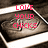 Two side-by-side display identical brown textured backgrounds with white diagonal lines; red pixelated text reads LOVE YOUR CHICKS on the left and NOT SOME DICKS on the right