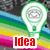 A lightbulb icon with a rainbow gradient background, displaying text elements that change across frames.