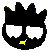 Four pixelated black circular icons with white eyes and yellow beaks, each showing distinct variations in head markings or facial damage against a gray background.
