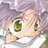 Anime character with light purple hair and large green eyes, wearing a white turtleneck, next to black background with white text.