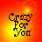 Four -aligned display 'Crazy For You' text with animated light effects on a gradient background