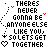 A 4x3 contact sheet of a pixel-art animated icon showing repeated text phrases with heart symbols and dotted lines, arranged in four columns across ten frames.