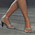 A six- shows a woman with red hair in a black dress, displaying legs in high heels, crossed legs, and a full-body view with 'OH SNAP!' text on a red background